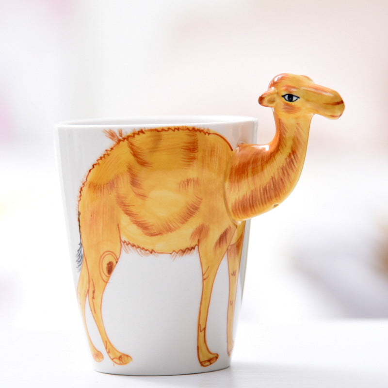 3D Animal Ceramic Mug Hand Drawn Customizable Drinkware 400ml