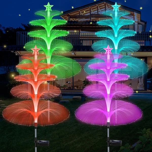 Solar Garden Lights - 4 Pack Color Changing Jellyfish Lights