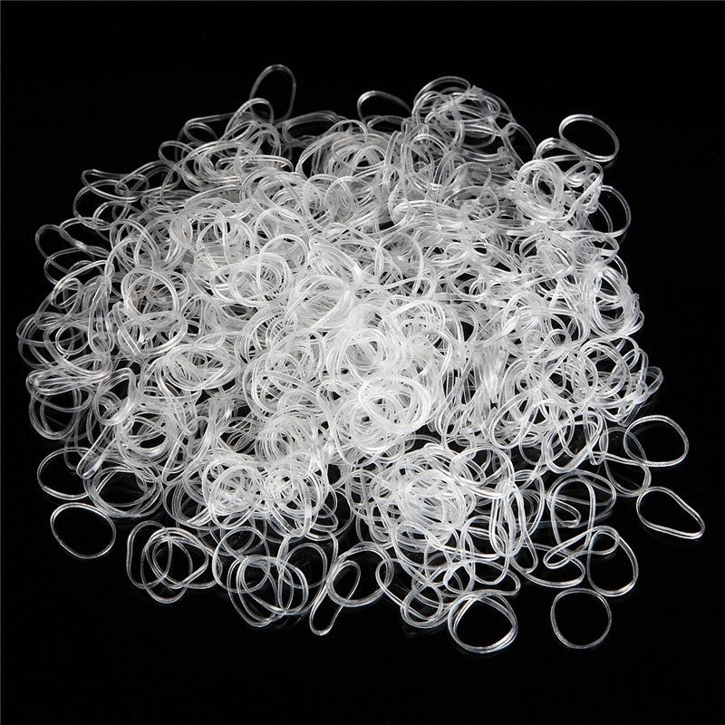 Hair Accessories Elastic Rubber Bands for Hair Styling and Weaves - Pack of 500-1800