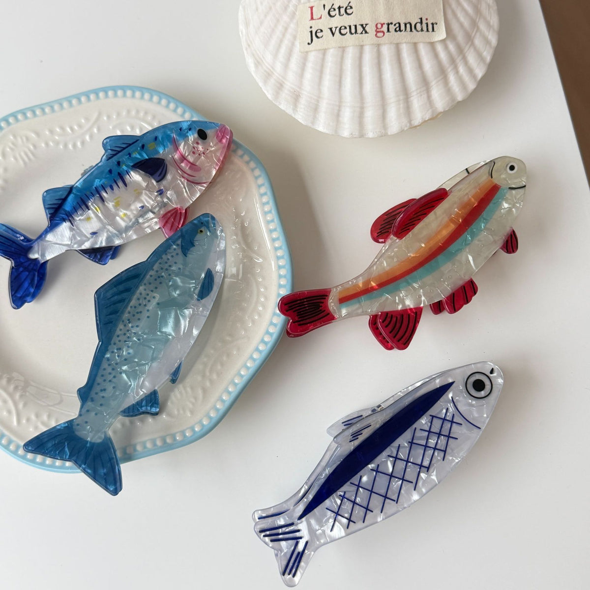 Cute Nape Hair Clip - Sardine