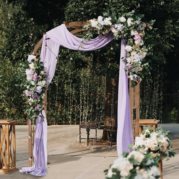 7FT Wooden Garden Arbor Wedding Arch Backdrop Stand for Outdoor Ceremony