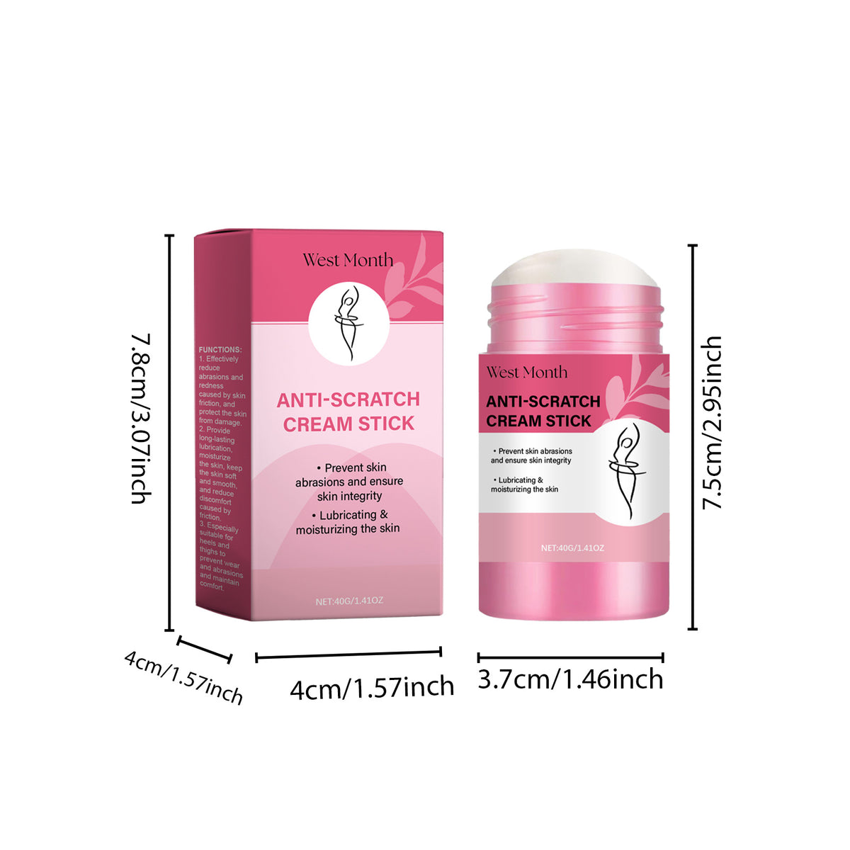 Body Moisturizing Stick 40g - Anti-Scratch Skin Protection
