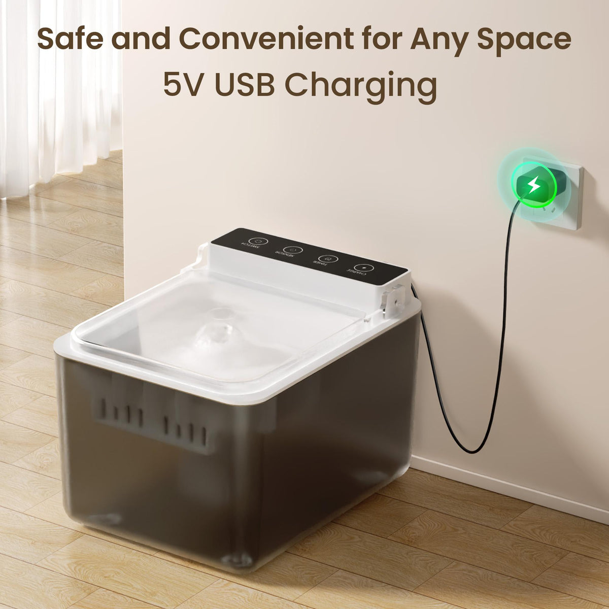Automatic Pet Water Fountain Dispenser 3L Water Capacity, Sensing Function