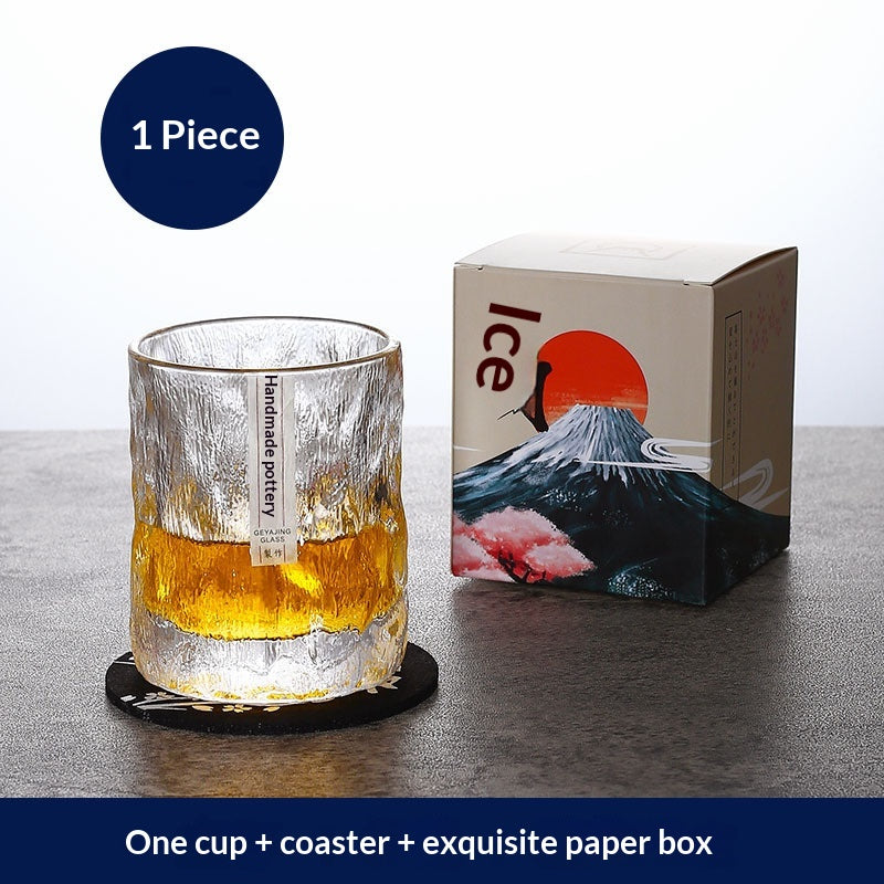 Hammered Surface Liquor Glass Whiskey Glacier Glass - Minimalist Japanese Style
