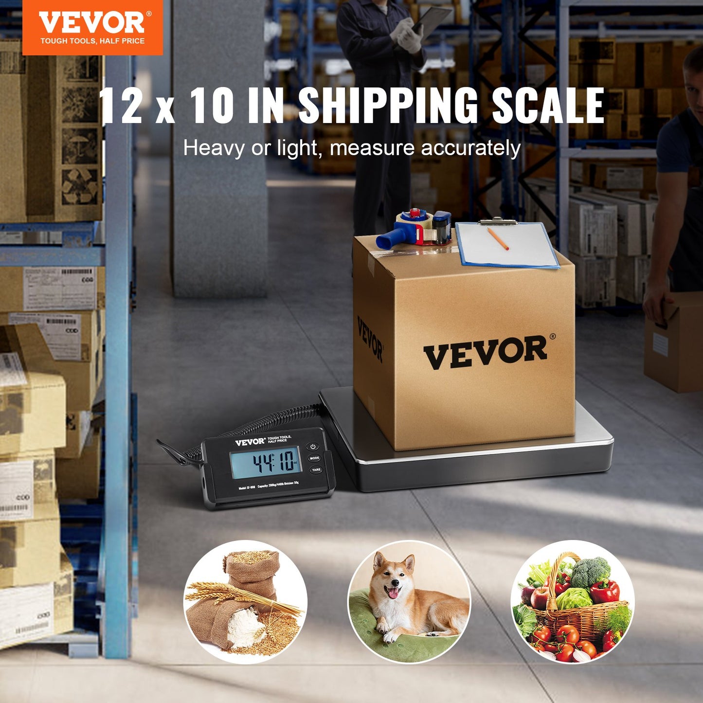 Digital Shipping Scale 440 lbs Heavy Duty Postal Luggage Postal Package Weighing