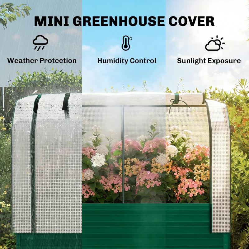 Raised Garden Bed with Greenhouse Cover - 47.2" L x 21.7" W x 55.1" H