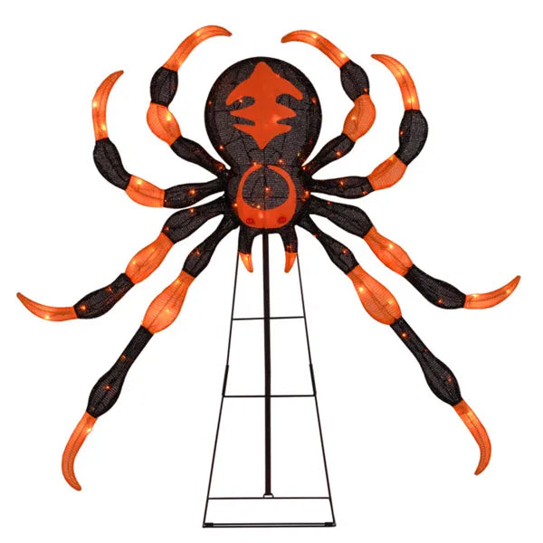 52" Large Halloween Spider Decoration with 80 LED Lights