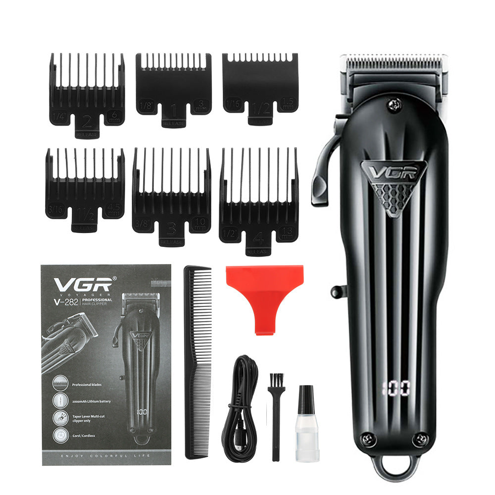 Gradient Electric Hair Clipper Head - USB Charging, Black
