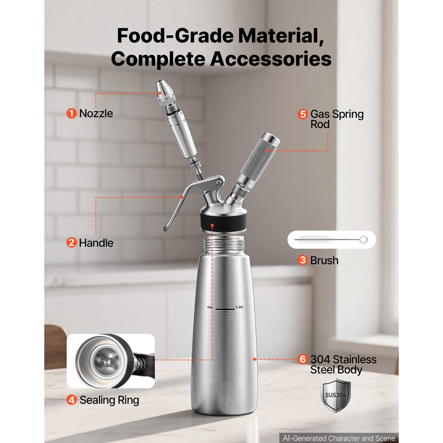 Nitro Cold Brew Coffee Maker 17 Oz Nitrogen Dispenser System - Home Brew Keg & Portable Infuser