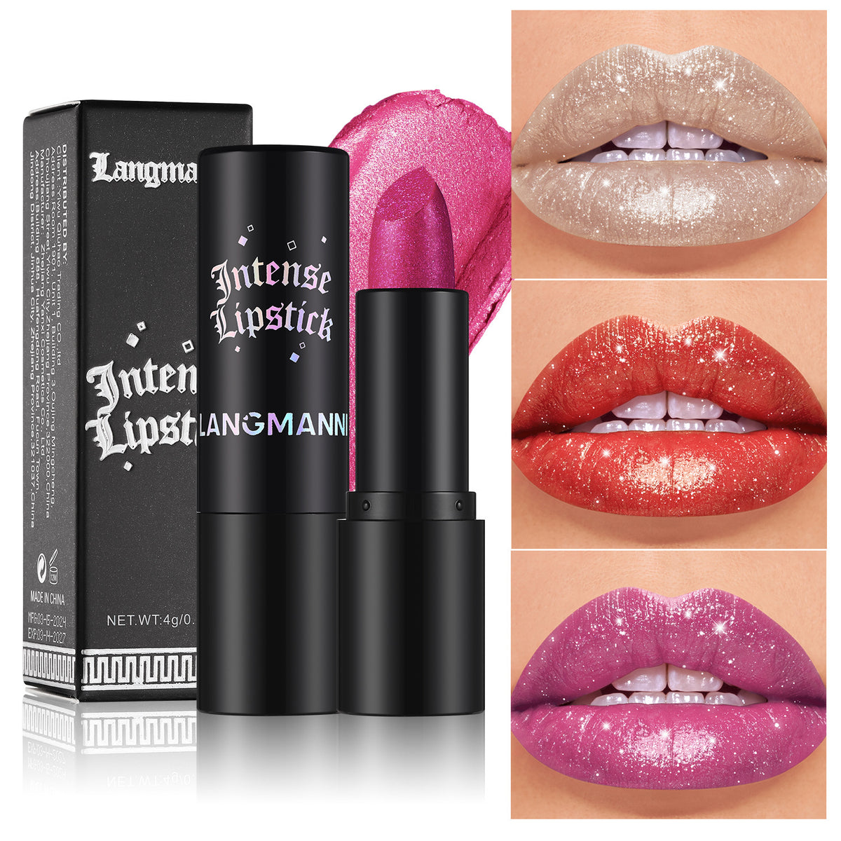 Multicolor Gothic Style Pearl Lipstick for Lips & Cheeks - Dual-Use Makeup