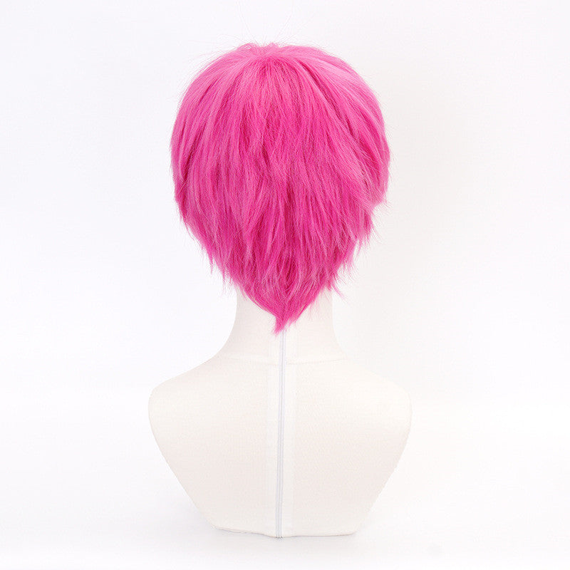 Rose Red Synthetic Short Hair Wig Set for Fashion & Styling