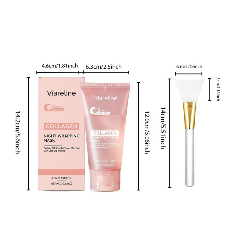 Collagen Peel-Off Face Mask with Brush, 75g