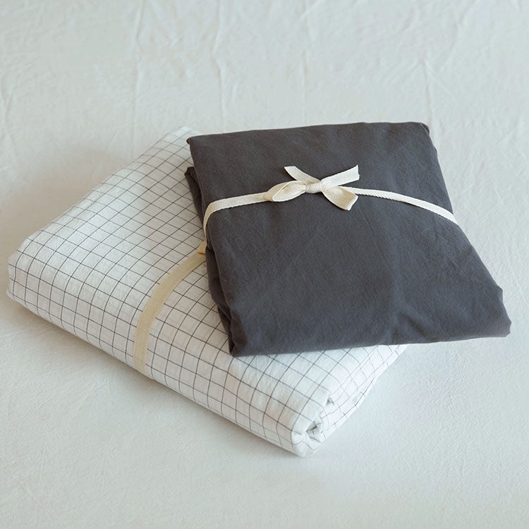 Washed Cotton Bedding Set - Duvet Cover & Sheet Options, All Sizes & Styles