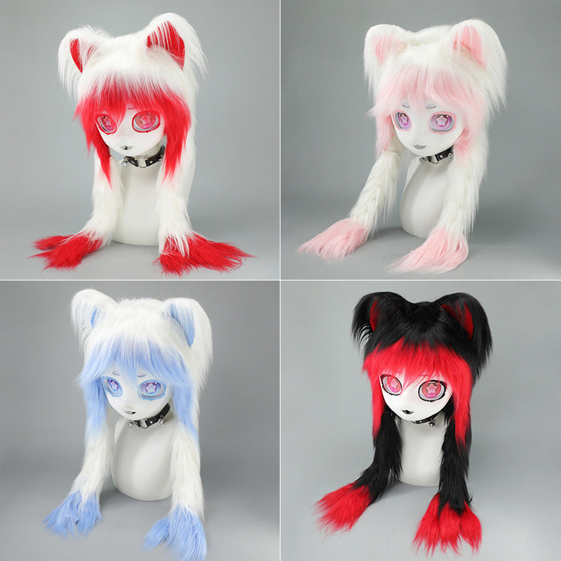 Lolita Cat-Ear Cosplay Plush Headpiece for Adults - Multiple Colors