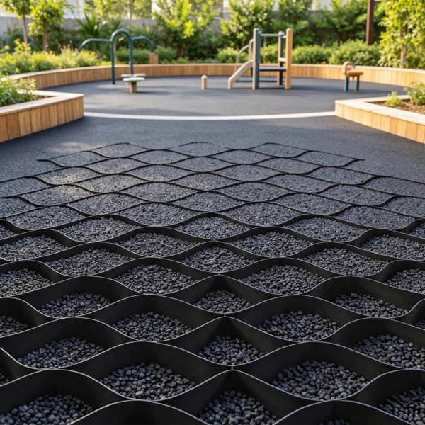 Permeable Gravel Grid Driveway Stabilizer for Garden, Patio & RV Parking - 26.87 x 3.94 ft