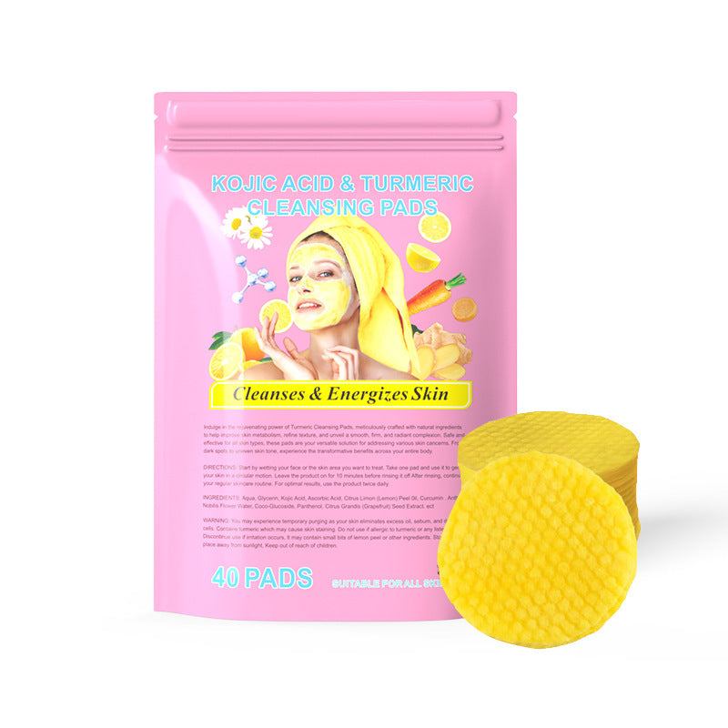 Facial Cleansing Tablets with Turmeric and Kojic Acid - 40 Pieces