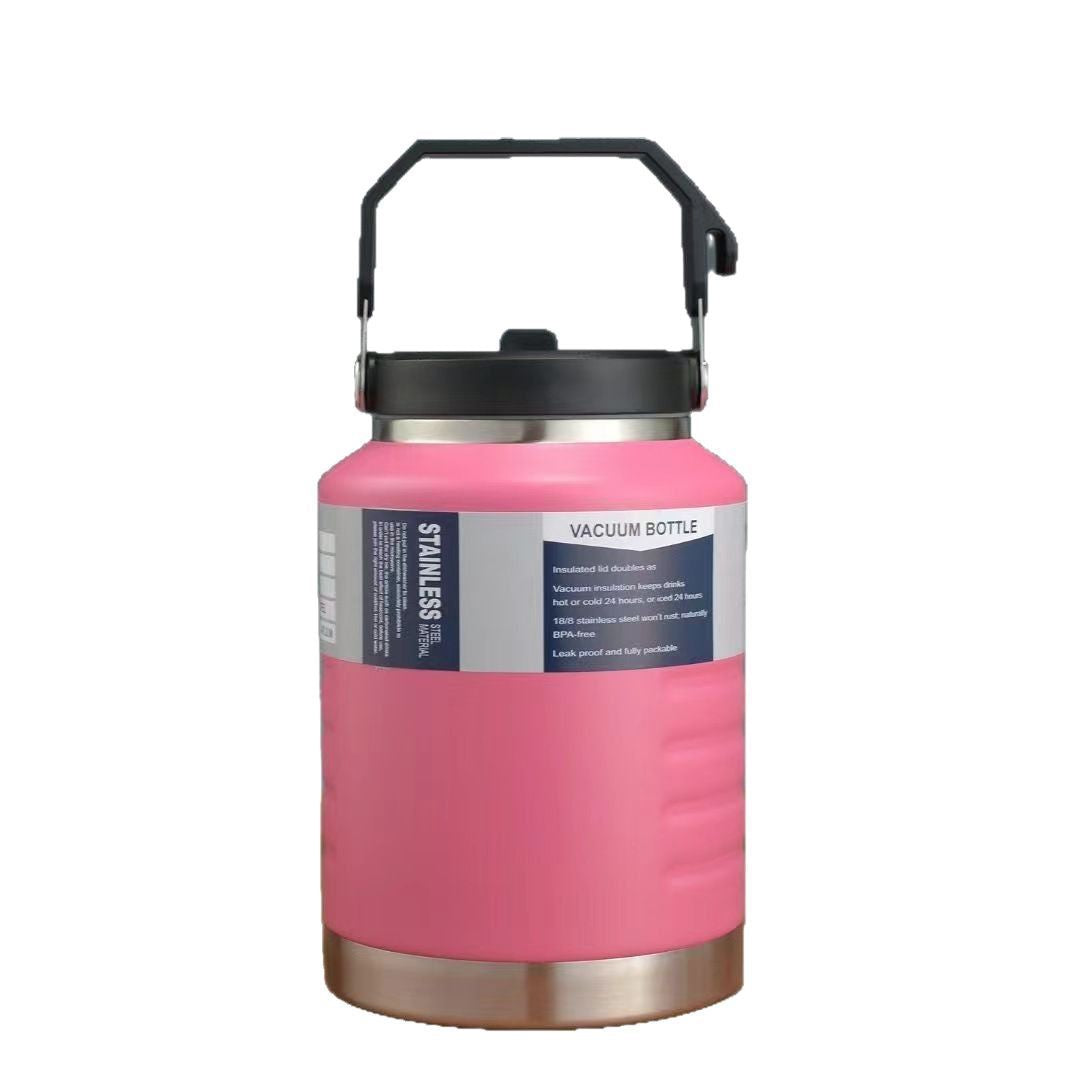 Large Capacity Insulated Ice Bucket Mug - Outdoor Thermal Barrel with Straw