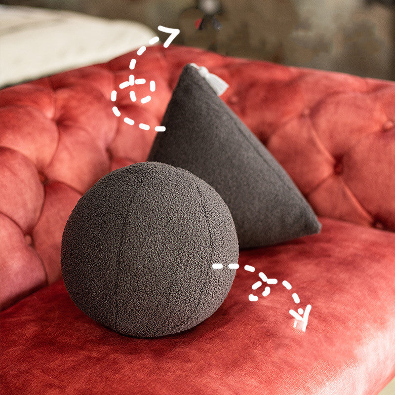 Nordic Style Triangle Plush Throw Pillow Cushion for Sofa Bedside Decor