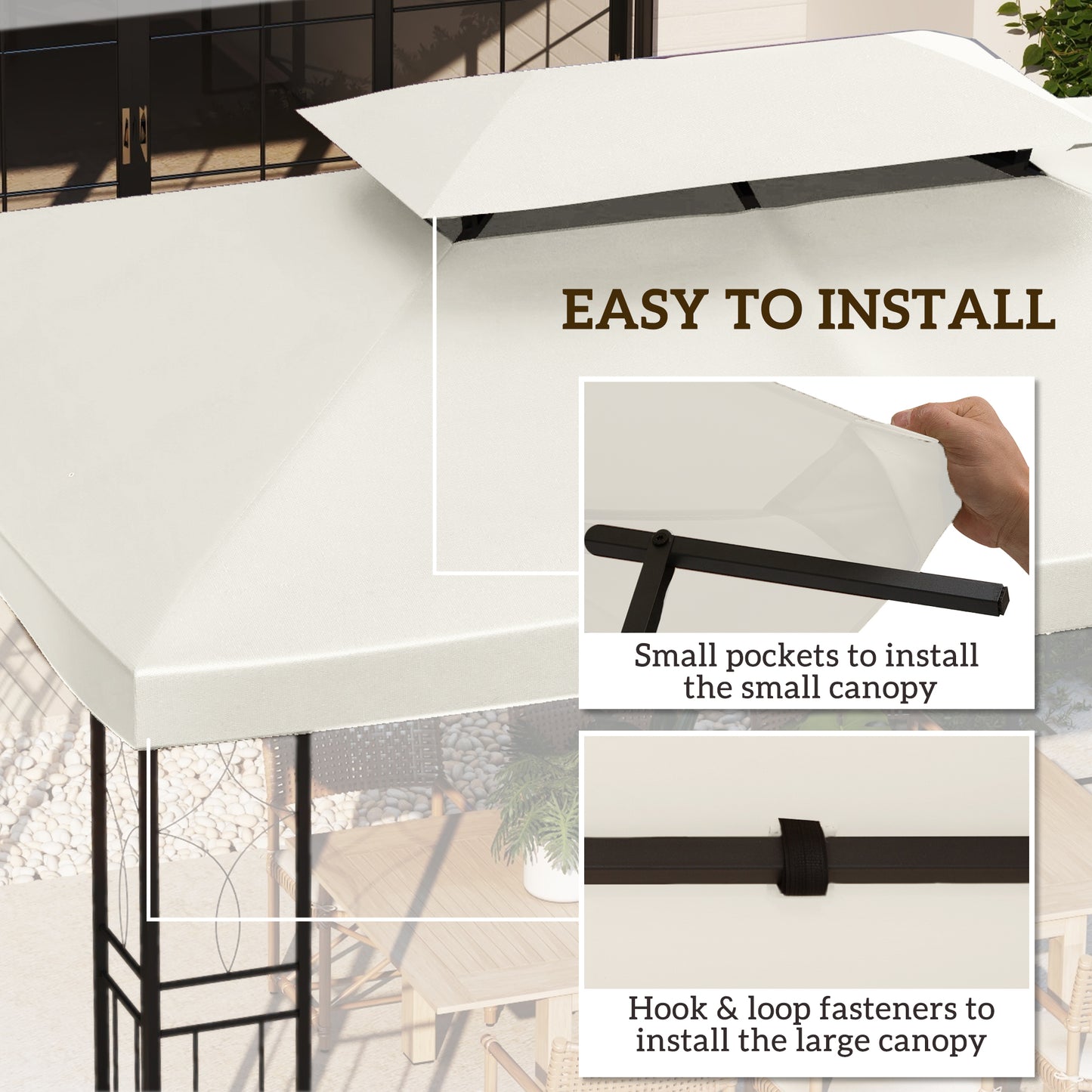Replacement Canopy for 10x13 Gazebo Model 84C-101 - Charcoal