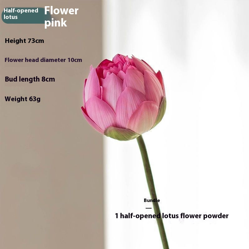 Fake Lotus Flower Decorations Set - Pink, White, Pollen & Blooming Styles