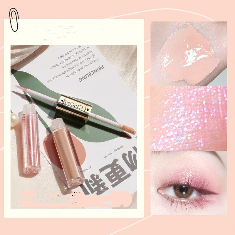 Double-Headed Eyeshadow Concealer Palette for Eye Makeup - Multiple Colors