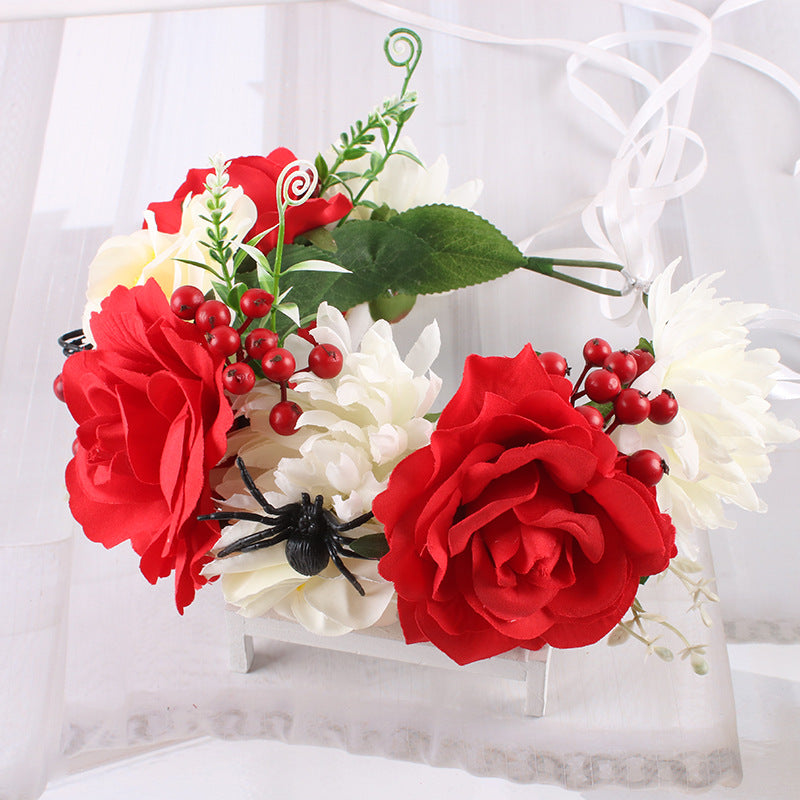 Flower Rose Headband Headdress - Multiple Colors