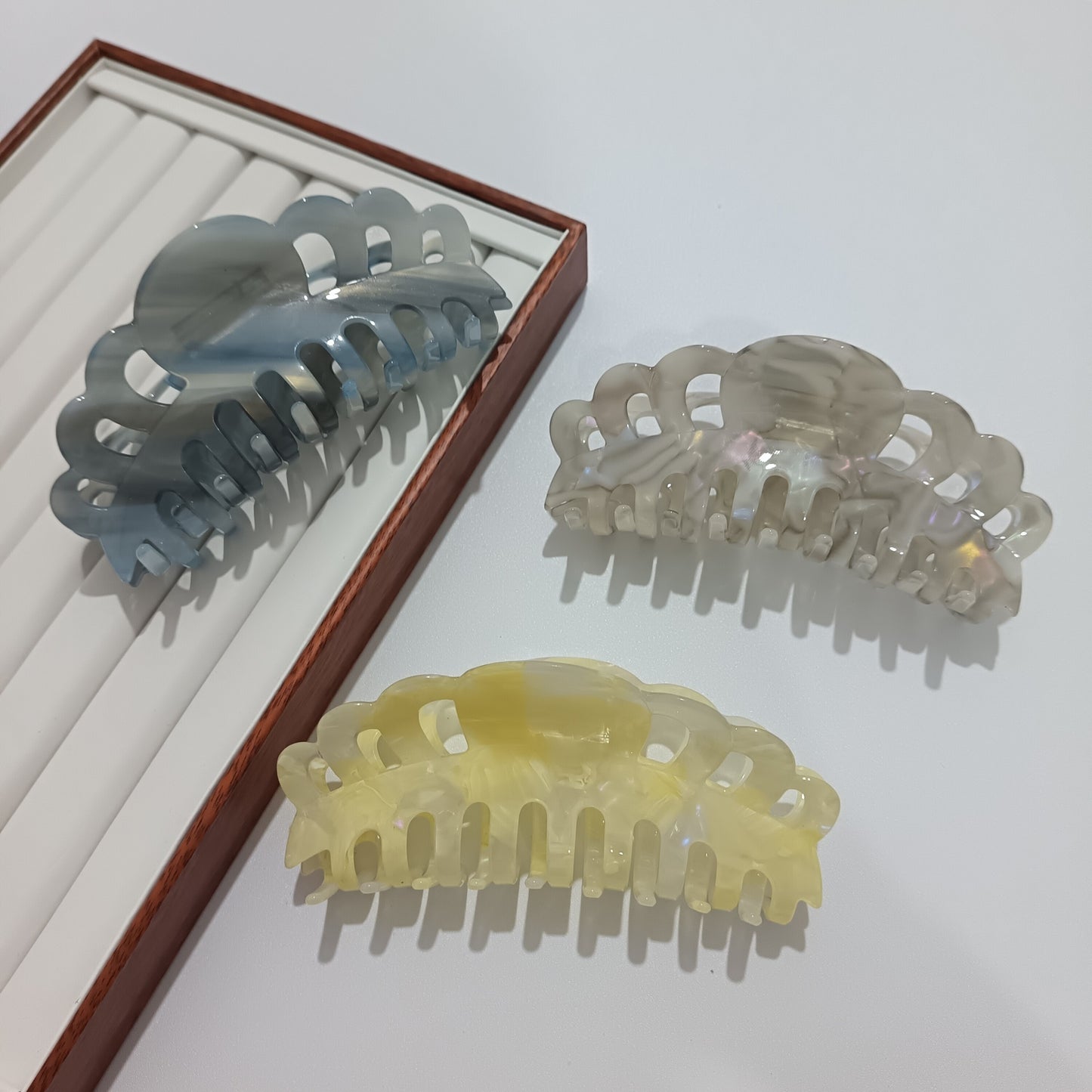Oversized Crown Hair Barrettes - Handmade Acetate Hair Clips for Women
