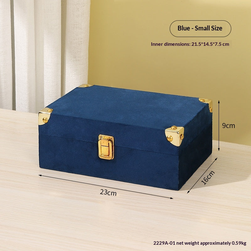 Minimalist Wooden Jewelry Organizer Large Capacity Desktop Storage Box