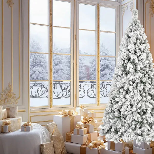 5ft Artificial Christmas Tree - PVC Flock with Hinged Base