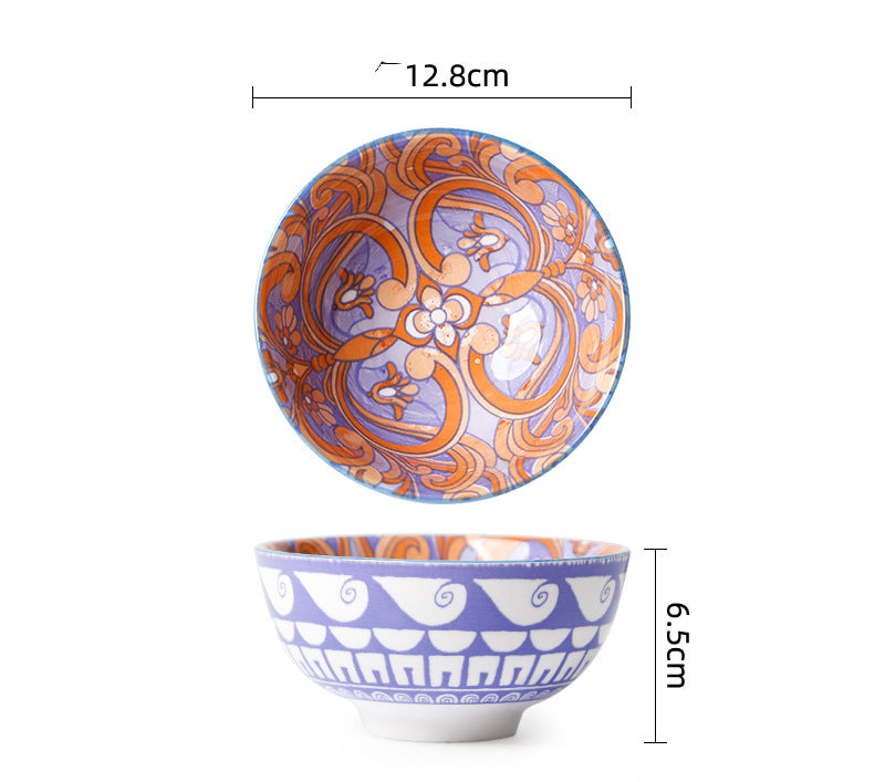 Ceramic Soup & Porridge Bowl - Porcelain Round Tableware for Kitchen