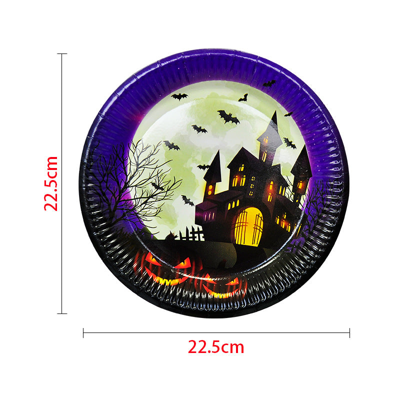 Disposable Paper Plate Cup Tablecloth Cutlery Set for Parties and Events