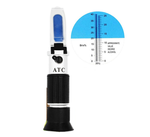 Wine Refractometer Brix & Alcohol Tester 0-40% Sugar 0-25% Alcohol
