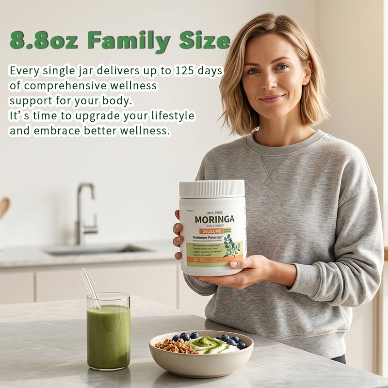 Pure Moringa Leaf Powder - 100% Vegan Nutritional Supplement, 250g