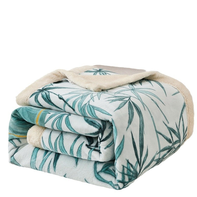 European Cotton Fleece Woolen Blanket - Thickened Warm Bed Sheet for All Seasons