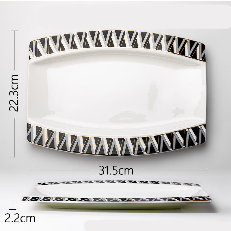 Nordic Style Bone China Dinnerware Set - Plates & Tableware for Home