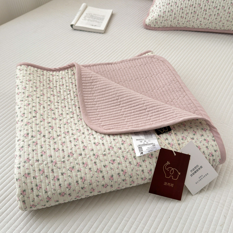 Double-Sided Pure Cotton Quilted Mattress Cover Bedspread - Multiple Sizes & Patterns