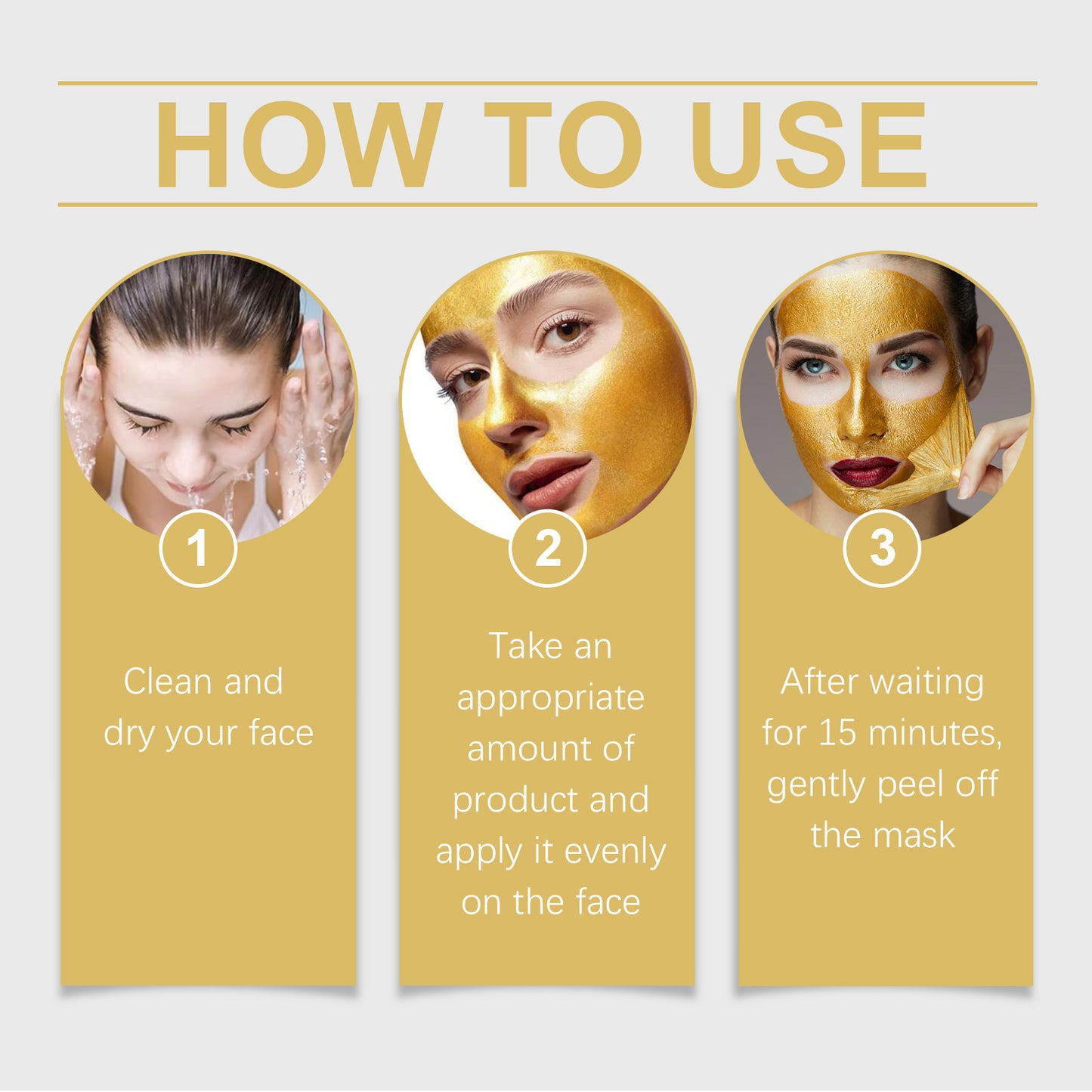 Gold Facial Cleansing Mask - Hydrating Vitamin C & Aloe Pore Reducing Mask