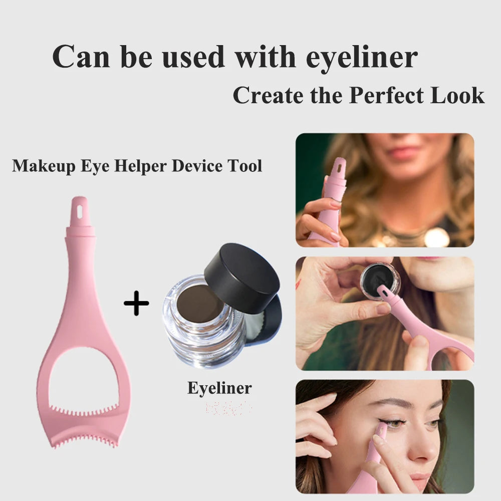3-in-1 Silicone Eyeliner and Mascara Guard Makeup Applicator Tool