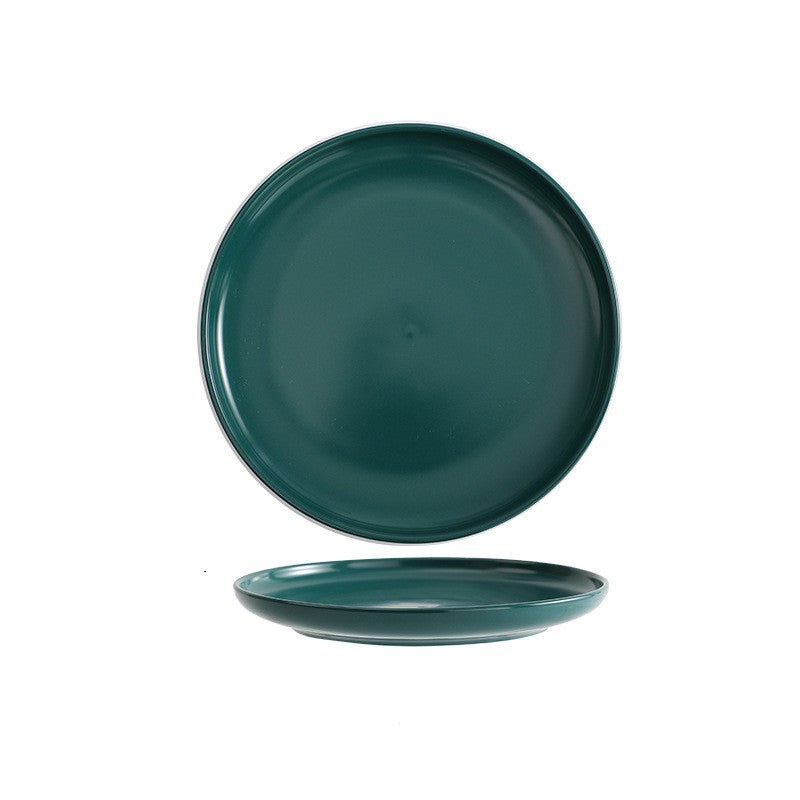 Nordic Ceramic Salad Plate - Multi-Color, 6/8/10 Inch, Elegant Kitchenware