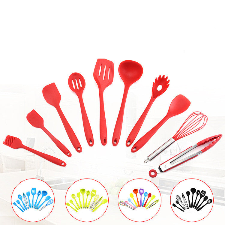 Silicone Kitchenware Set 10 Pieces Non-Stick Baking Cooking Tools