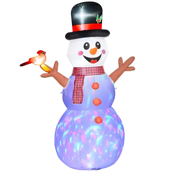 Inflatable Christmas Snowman with LED Lights - 65"