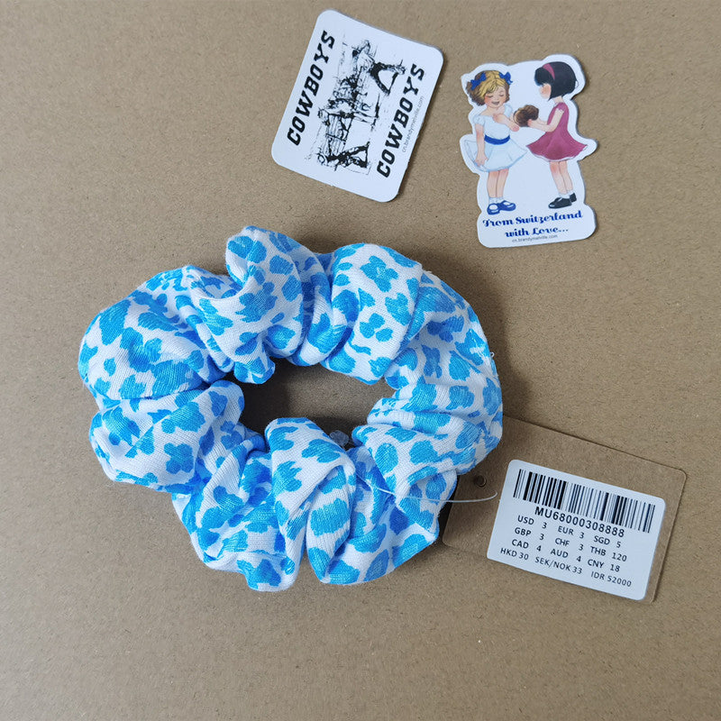 Plaid Print Cotton Hair Tie