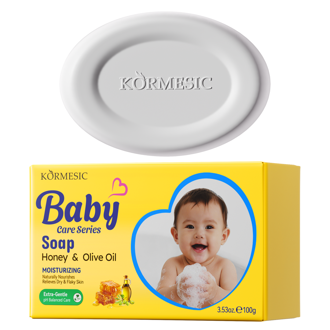 Honey & Olive Oil Baby Soap 100g - Gentle Natural Baby Bath Bar