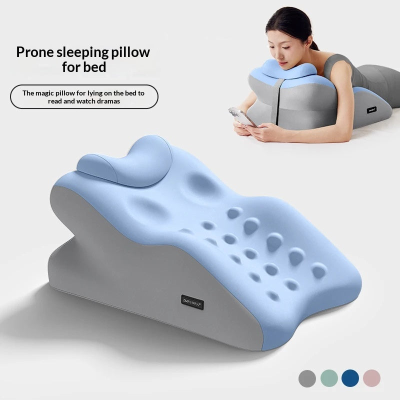 Multi-Functional Prone Sleeping Pillow for Belly Sleep - Memory Foam Bed Pillow