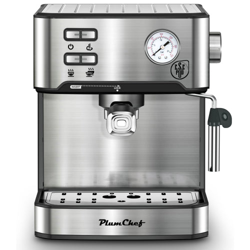 20 Bar Professional Espresso Machine with Milk Frother - Silver