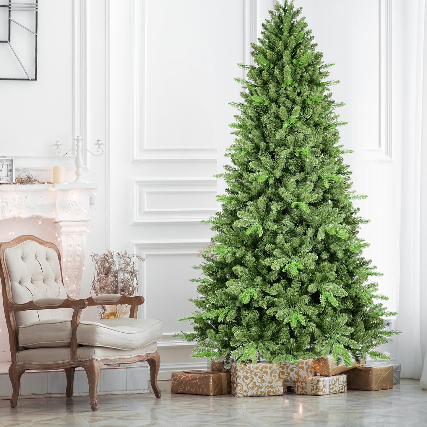 6ft Artificial Christmas Tree - PE PVC Hybrid Automatic Design