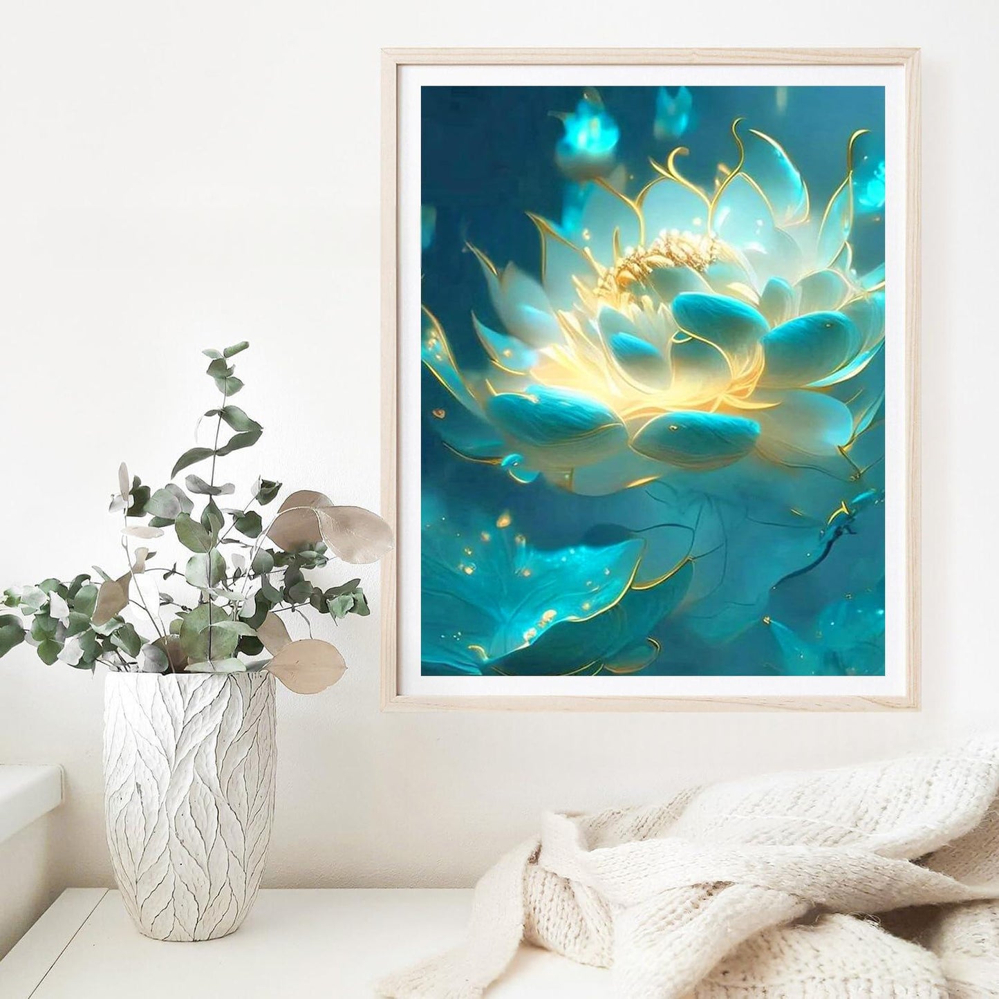 DIY Diamond Painting Kit Rose Canvas 30x40cm Framed or Frameless Home Decor