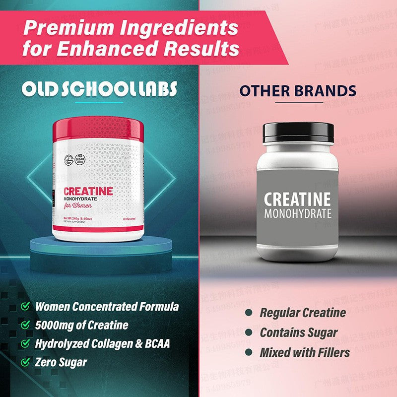 Creatine Monohydrate for Women with Collagen & BCAA - 240g