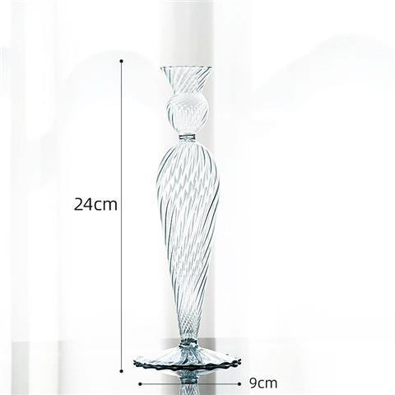 Glass Candle Holder Vase for Home Decor - Elegant Table Centerpiece