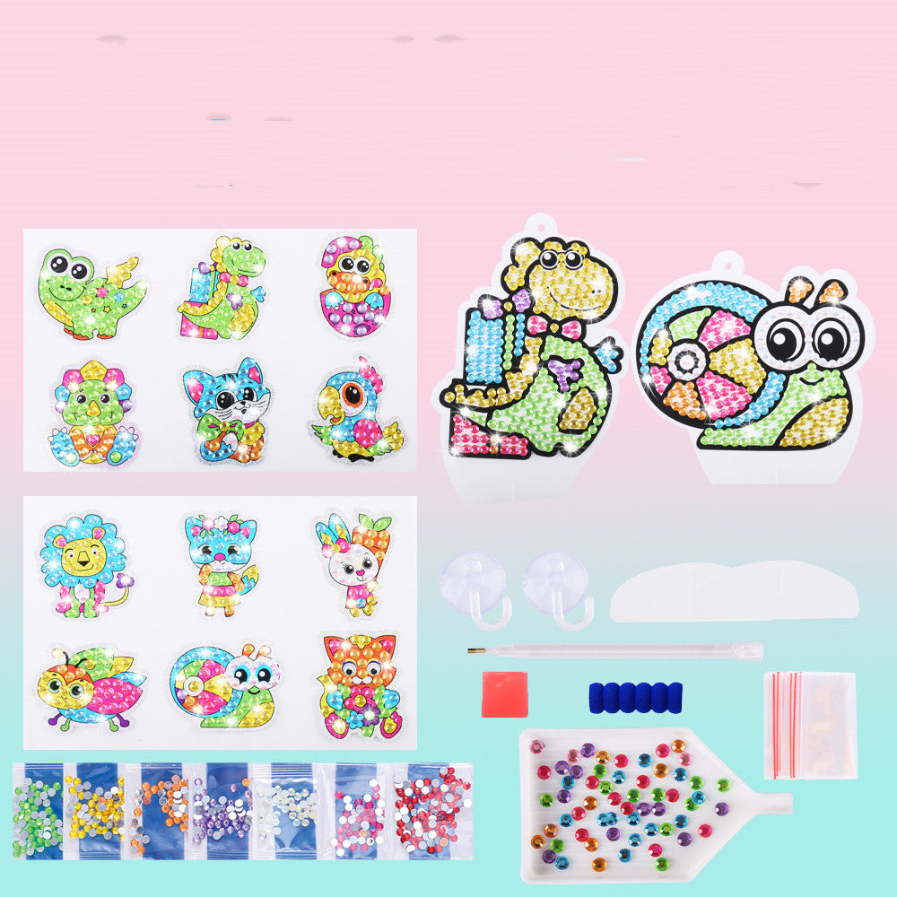 Kids Diamond Painting Sticker Set - 20cm x 20cm Framed Resin Art for Children